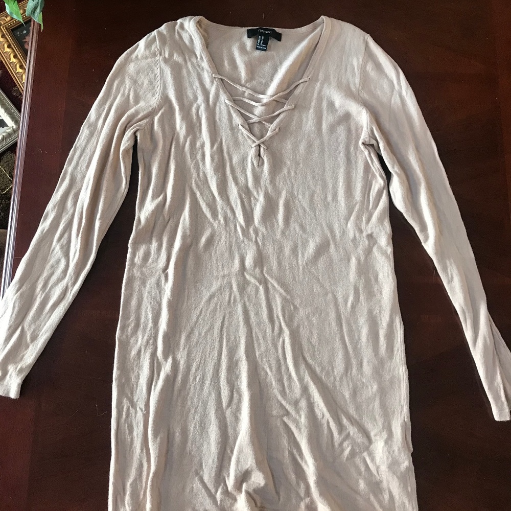 Tan Forever 21 Dress
